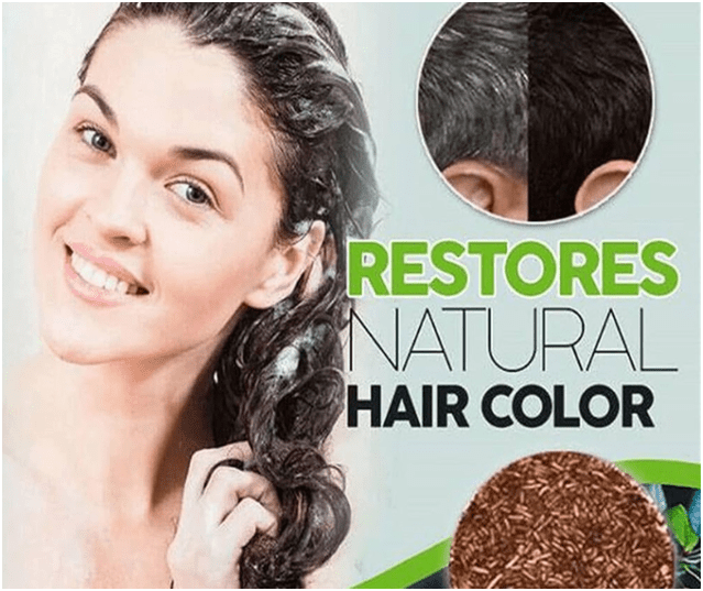 Restores Natural hair Colour with Harishow shampoo