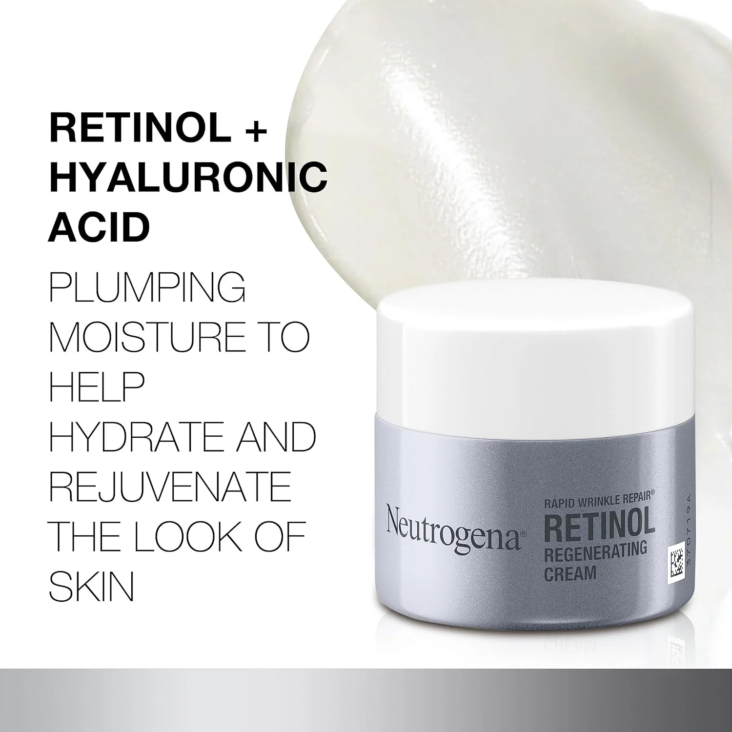 
Neutrogena Rapid Wrinkle Repair Retinol Face Moisturizer, Daily Anti-Aging Face Cream with Retinol & Hyaluronic Acid to Fight Fine Lines, Wrinkles
